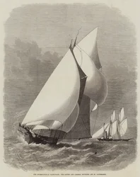 The International Yacht-Race, the Sappho and Cambria rounding off St Catherine